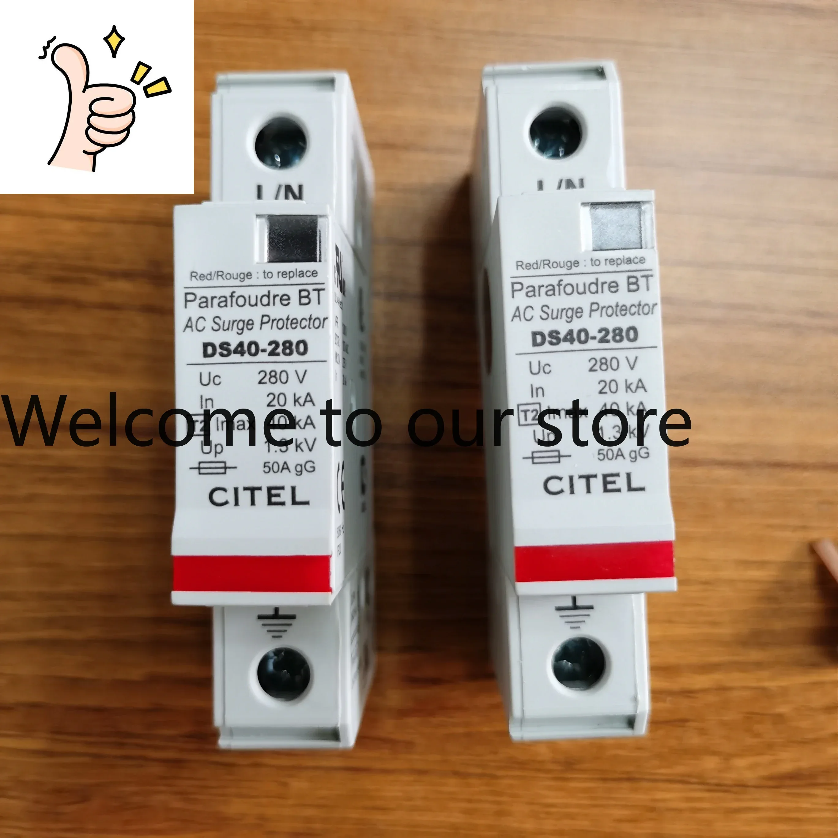 

Франция CITEL Однофазный ограничитель перенапряжений DS41-600 Sidel 660В, защита от молнии для источников питания