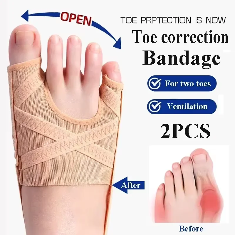 Atmungsaktiver, verstellbarer Hallux-Valgus-Korrektor aus Stoff, Zehenspreizer, Zehenkorrektor, Sport-Bunion-Socken zum Laufen