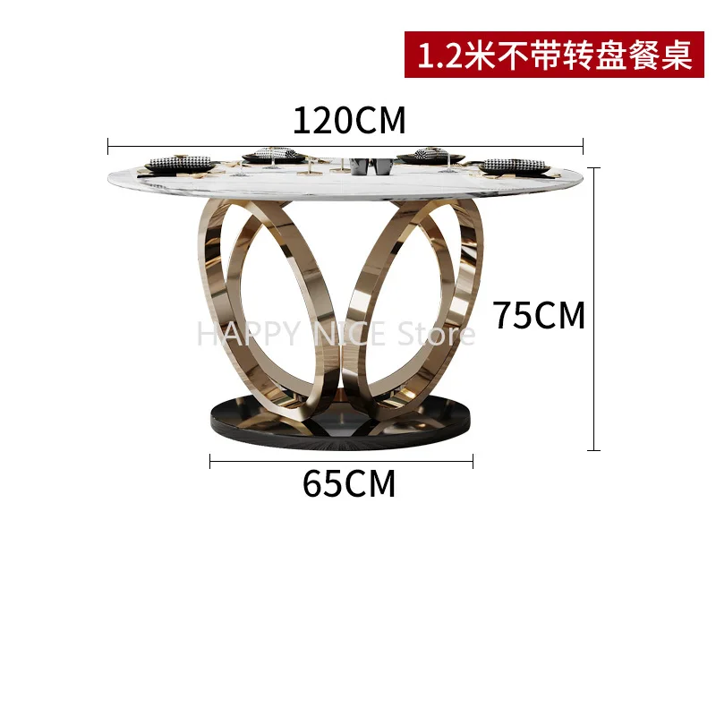 Center Round Dining Table Marble Kitchen Luxury Dinner Salon Dining Table Coffee Balcony Comedor Livingroom Furniture Sets