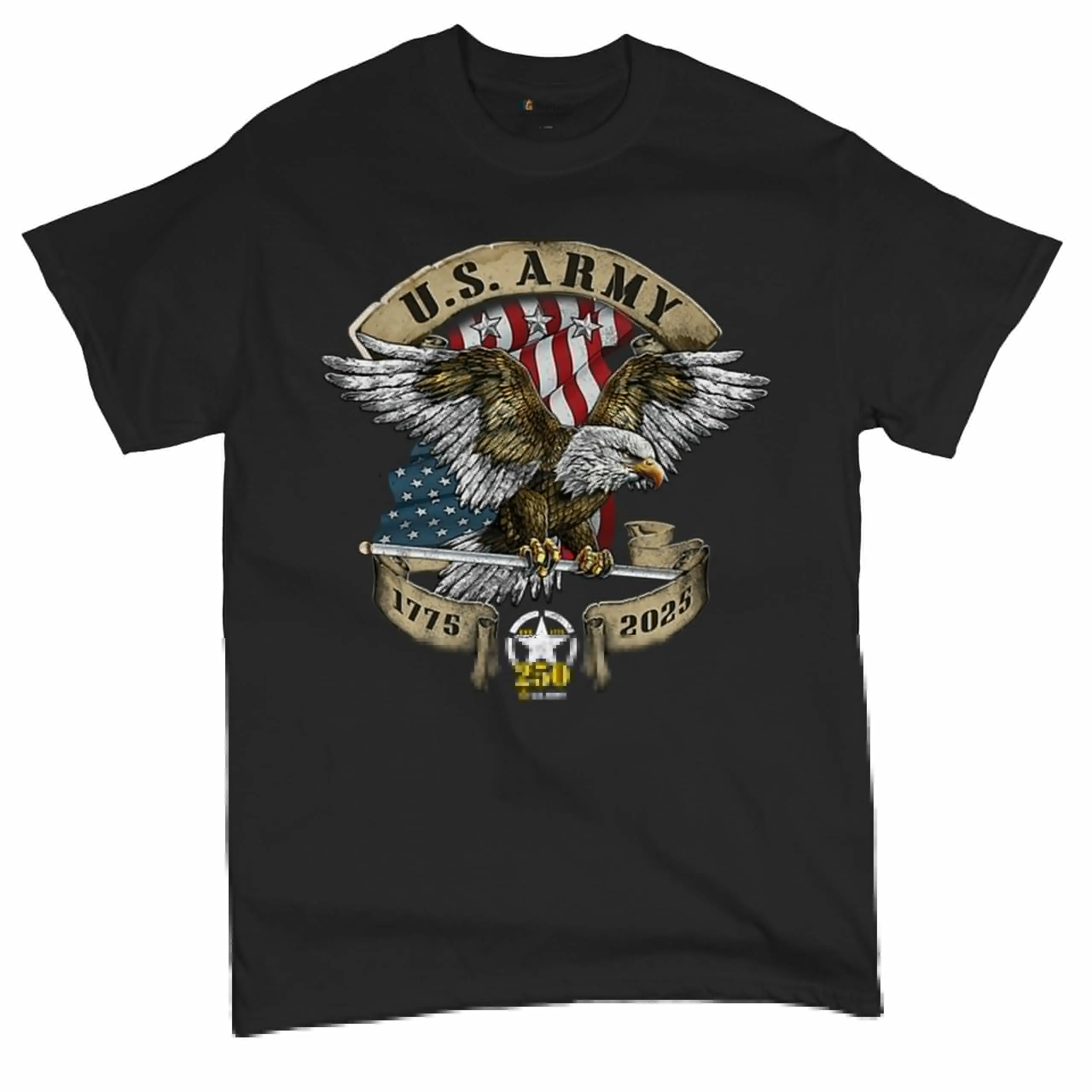 

US Army 250 Anniversary American Veteran T-Shirt 100% Cotton O-Neck Short Sleeve Summer Casual Mens T-shirt Streetwear