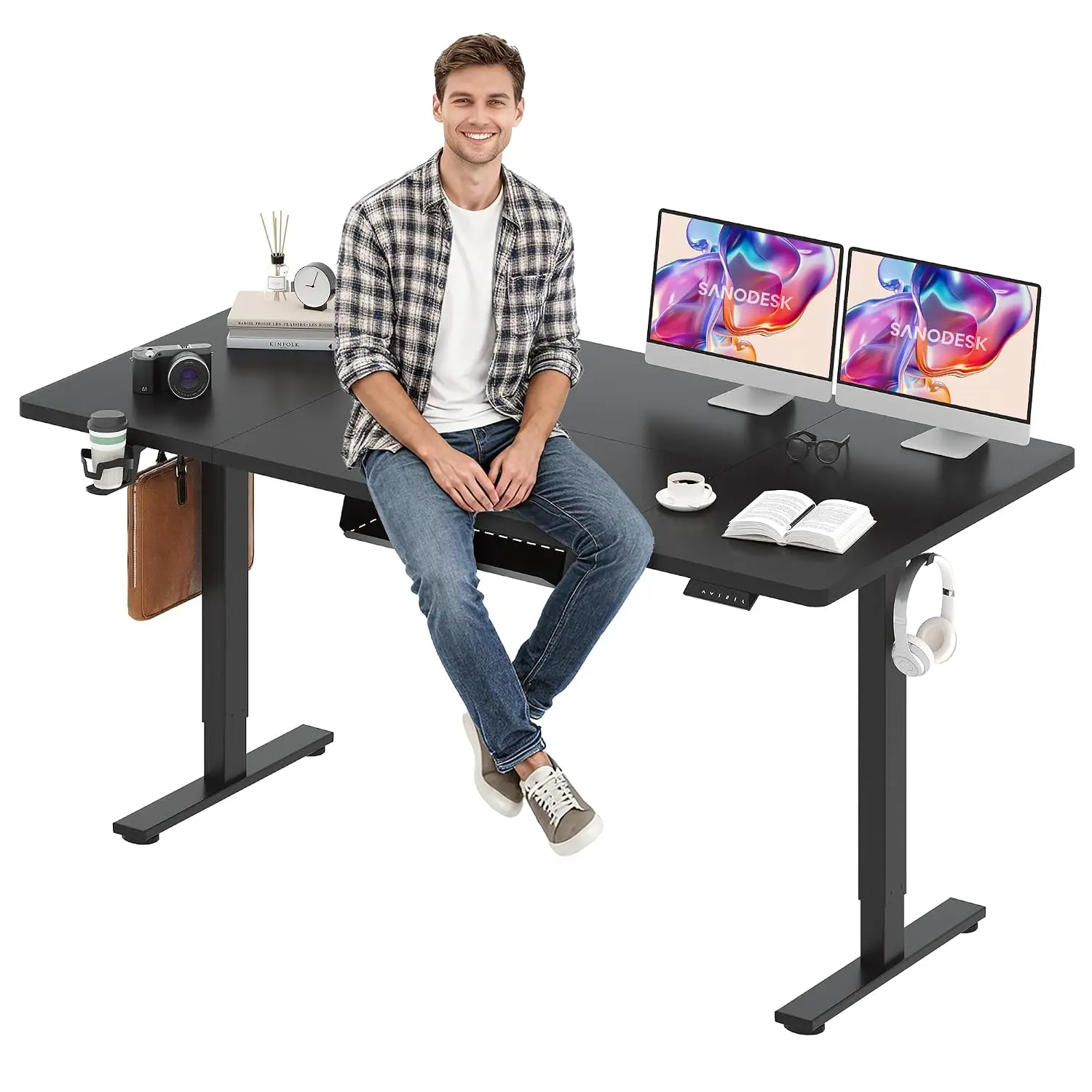 71x32'' Large Electric Computer Height Adjustable Standing Desk | Ergonomic Electric Stand Up Desk with Memory, Customized