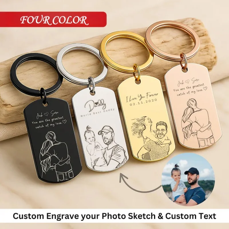 Custom Horse Keychain for Woman Men Sister Mother Girl Gift Car Key Chain stainless steel Pendant Gold Color KeyChain
