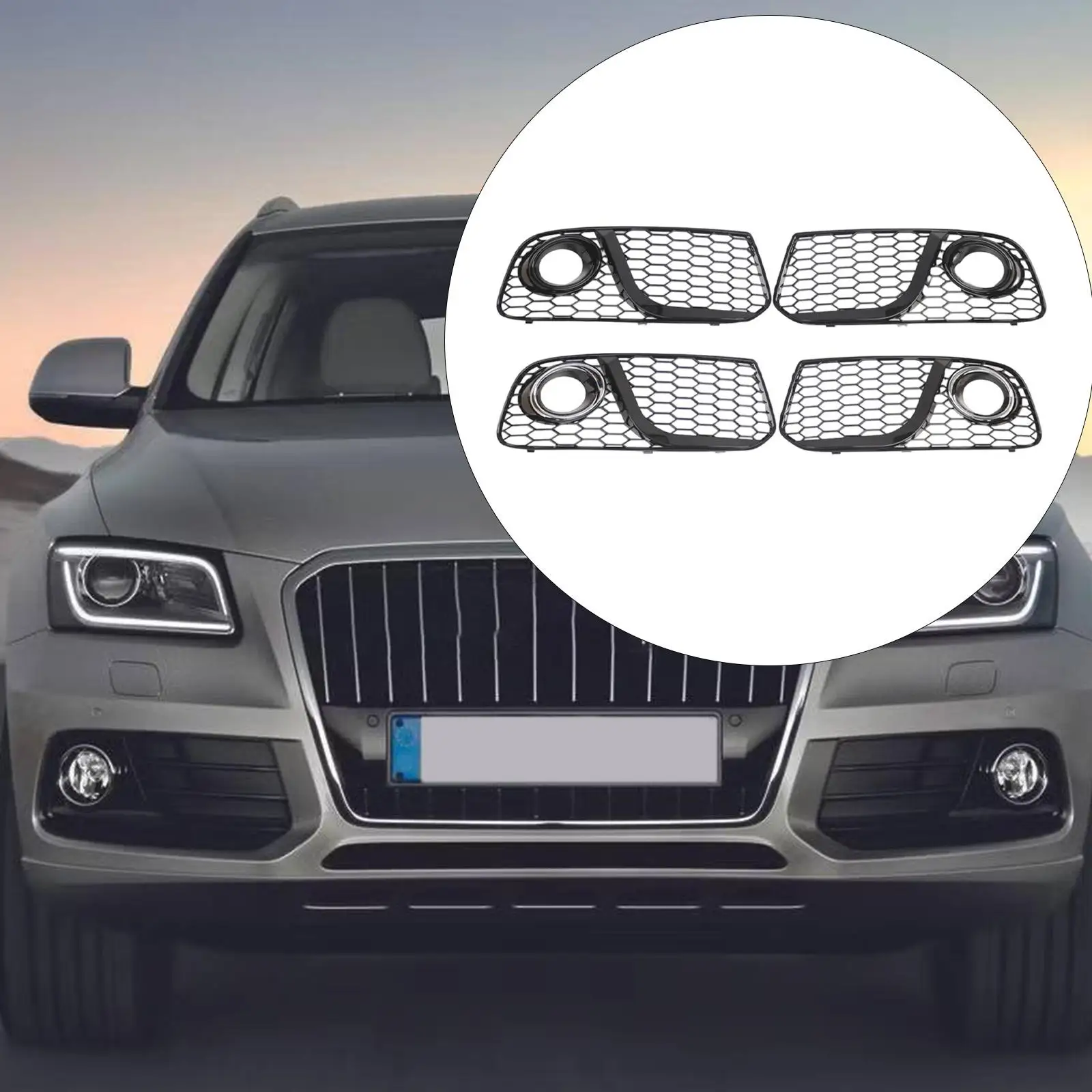 

Нижняя решетка противотуманной фары (сотовый дизайн) из прочного пластика для Q5 8R0 807 681M 8R0 807 682J