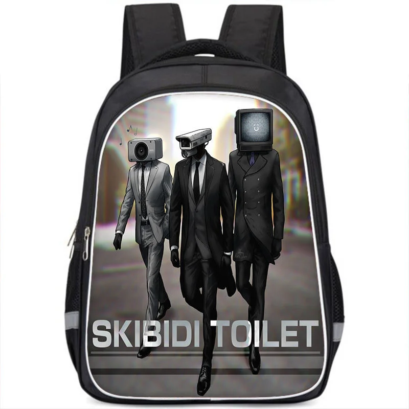 Titan Tv Man Skibidi Toilet Backpack Cartoon School Backpack For Boys Titan Drill Man Camera Man Speakerman Lunch Bag Box Case