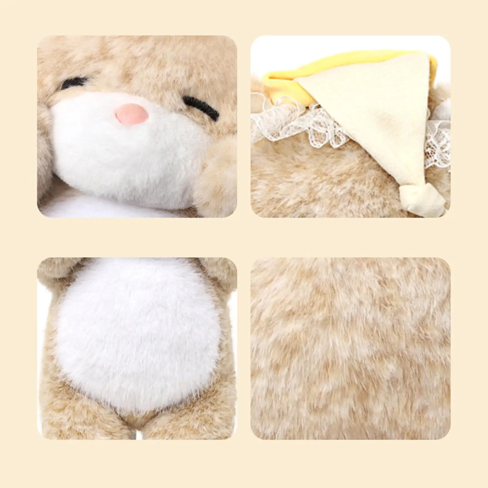 Pluszowy Kot 35 cm Śpiący Kot Zabawka Lalka Kot dla Dzieci Salon Sypialnia Sofa Łóżko Krzesło Stolik Nocny Biurko Dom Samochód