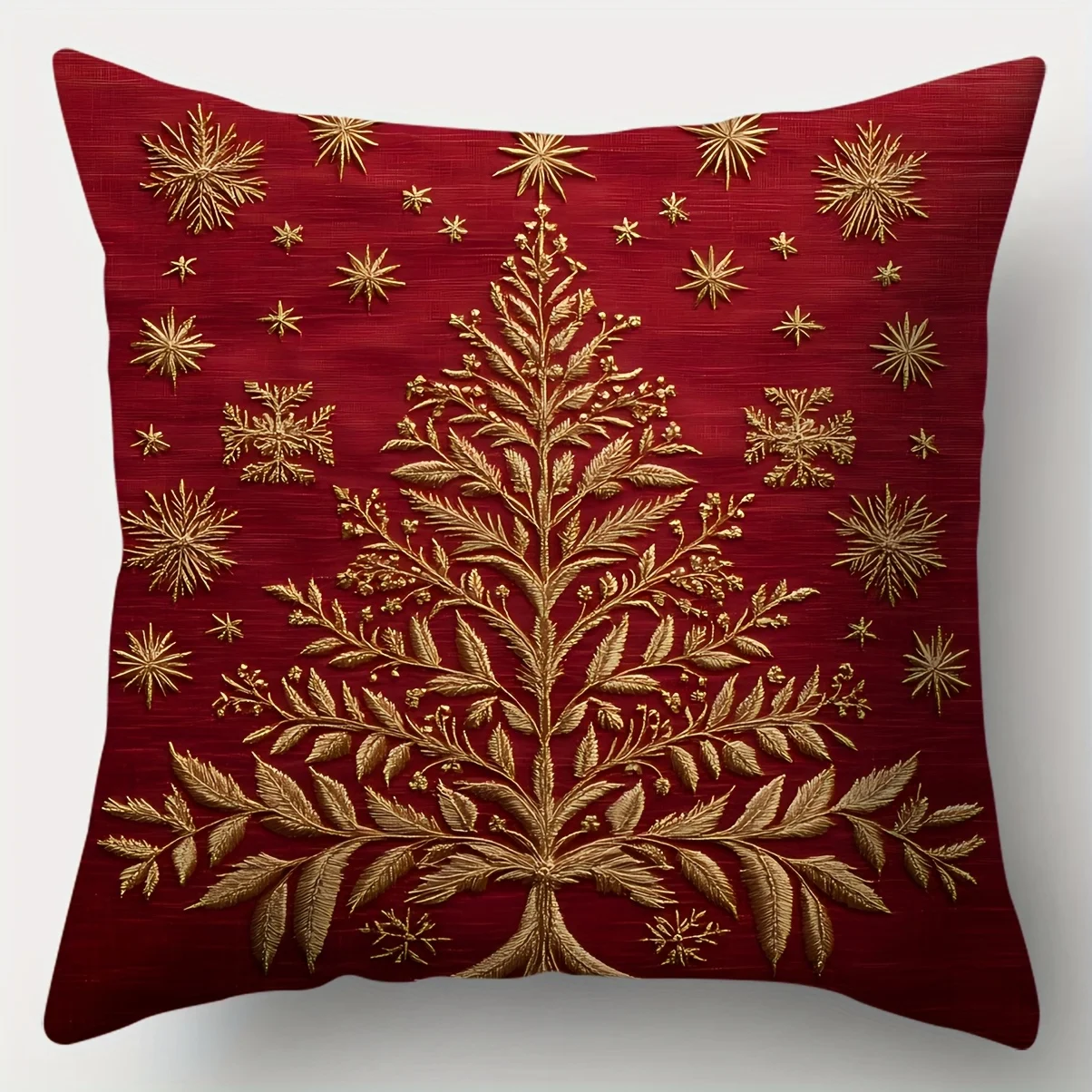 4pcs Christmas Reindeer Pillow Covers – Farmhouse-Style Cushion Covers for Living Room, Bedroom & Sofa (Inserts Not Included)