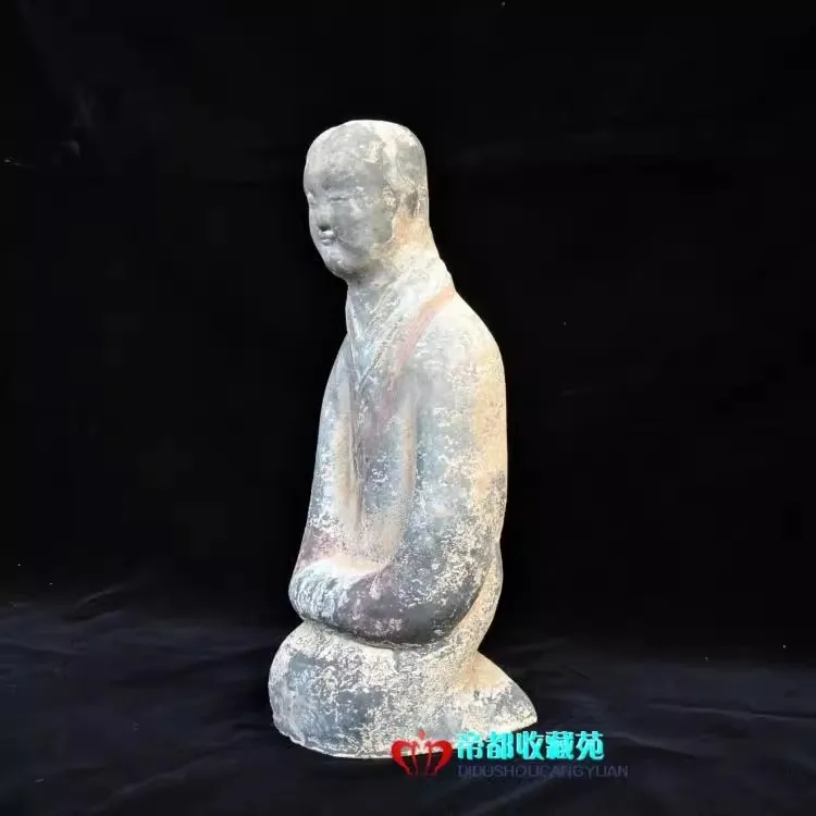 Antique Chinease Han Dynasty  pottery character statue /sculpture,Handicrafts,best collection&adornment, Free shipping