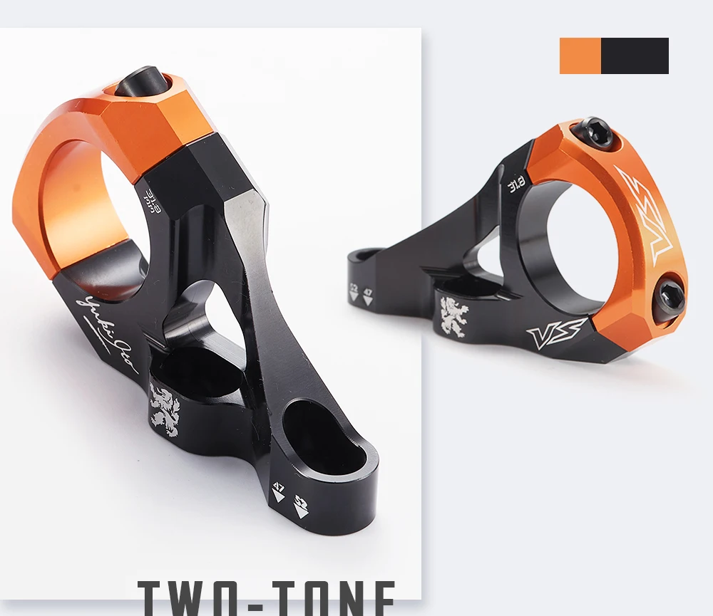 KRSEC MTB Fahrradvorbau + TC4 M6 Schrauben CNC Aluminiumlegierung Downhill Fahrradlenker 31,8mm DH/AM/FR Fahrradzubehör – Detail 16