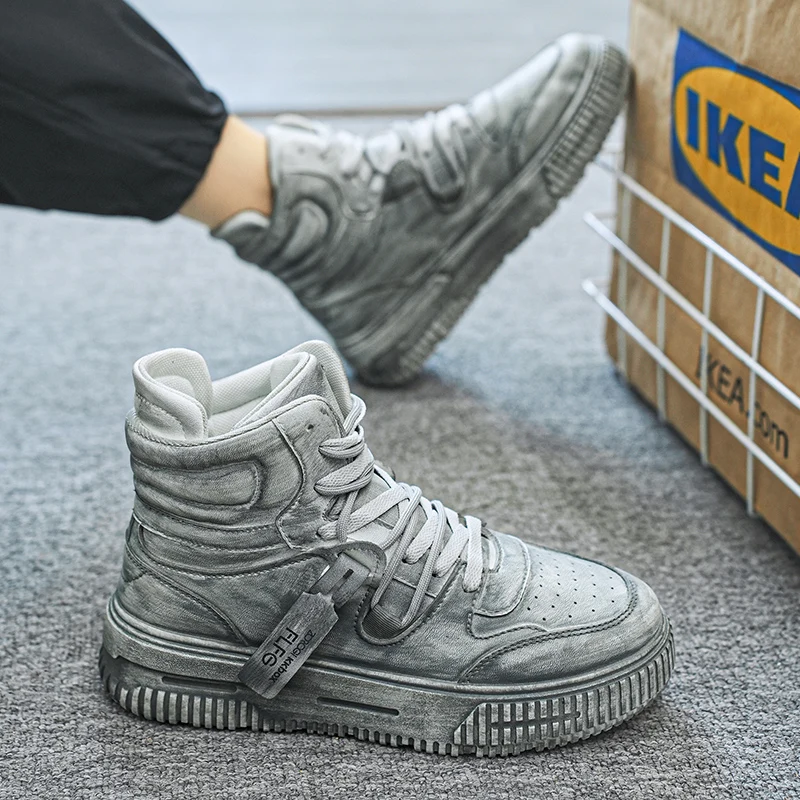 ريترو مانغا أحذية رياضية رجالية لينة مريحة عدم الانزلاق ارتداء مقاومة وحيد اليومية أحذية رجالي عادية Preppy تنوعا هدايا العيد #4