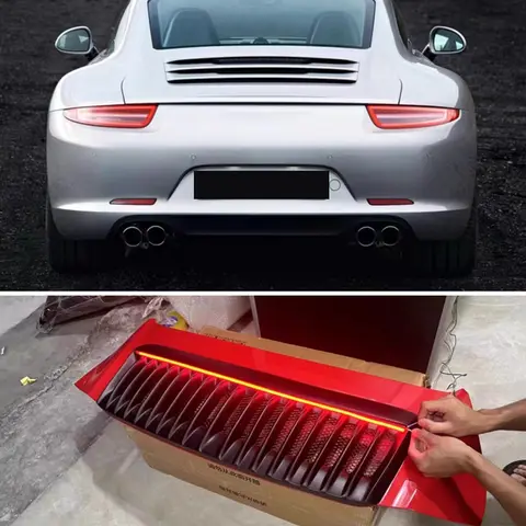 포르쉐 911 991.1 911.2 GTS 리어 엔진 커버 바디킷용 GTS LED 카본 그릴, 991.1 커버 카본 리어 그릴 레이싱