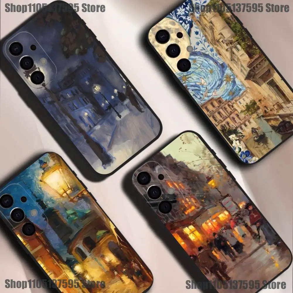 

Autumn Retro Oil Painting Phone Case For Samsung S25,S24,S21,S22,S23,S30,Ultra,S20,Plus,Fe,Lite,5G Black Cover