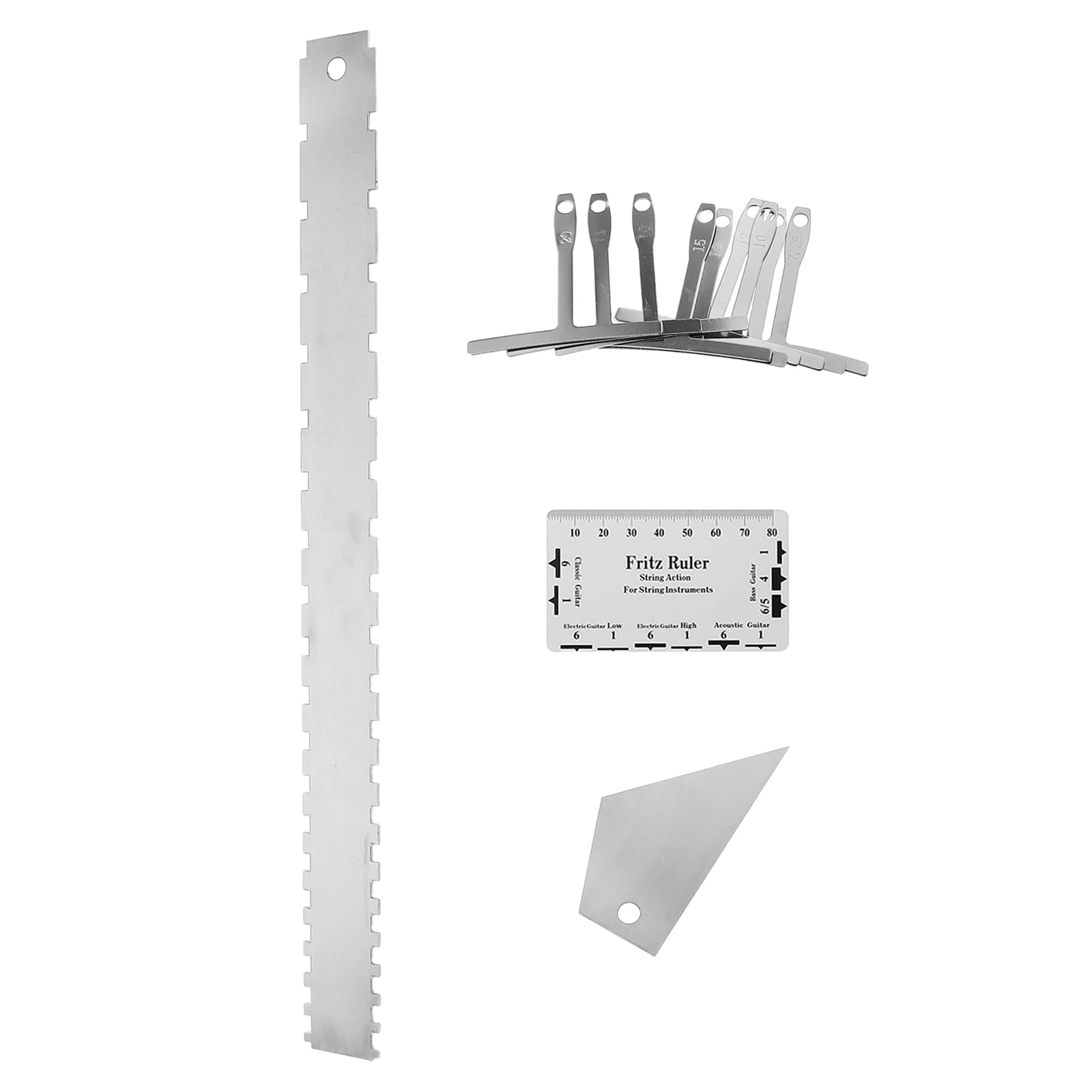 

1 Set Guitar String Action Gauge Ruler Stainless Steel Luthier Tools Set Precision Measuring Tool For Electric Acoustic Guitar