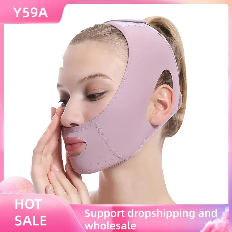 Y59A الوجه التخسيس ضمادة الخامس خط الوجه المشكل النساء الذقن الخد رفع حزام تدليك الوجه حزام الوجه أدوات العناية بالبشرة #1