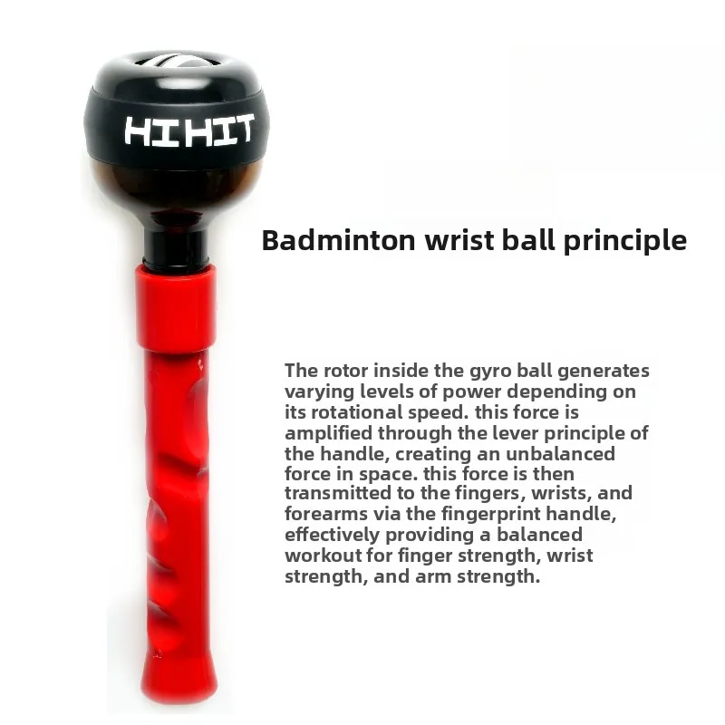 Badminton Finger & Wrist Power Ball with Handle Grip Strength Training Wrist Ball