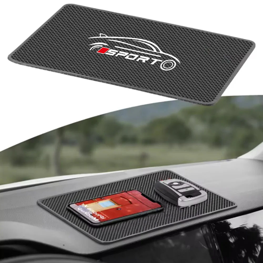 Car Dashboard Non-Slip Silicone Mat, Sports Style, Multifunctional, Universal for Storing Mobile Phones and Keys, Car Interior Accessories