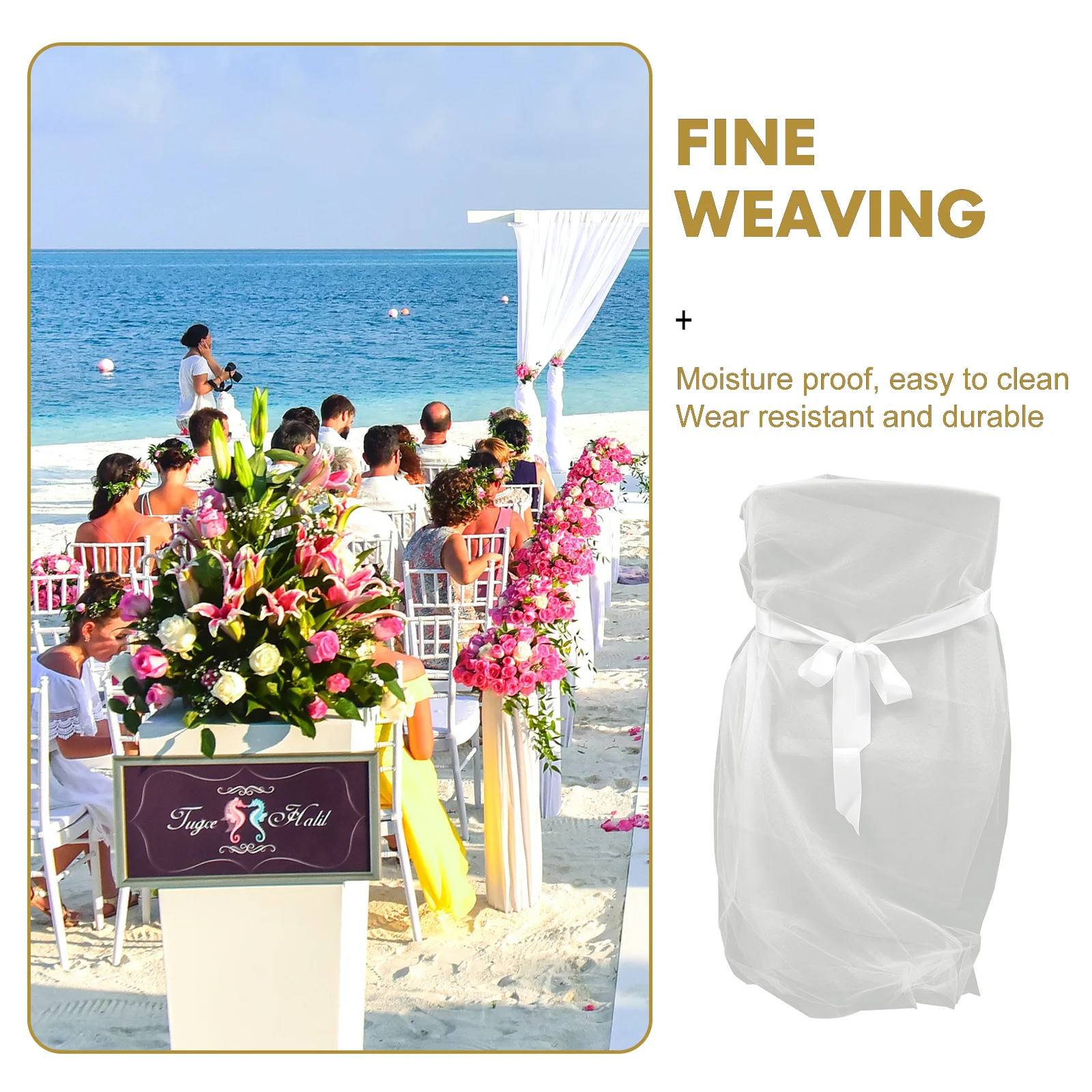 

2 pcs Tulle Chair Cover White Long Mesh Tutu Skirt Slipcover For Wedding Shower Decor Chair Covers Home Textile Decor