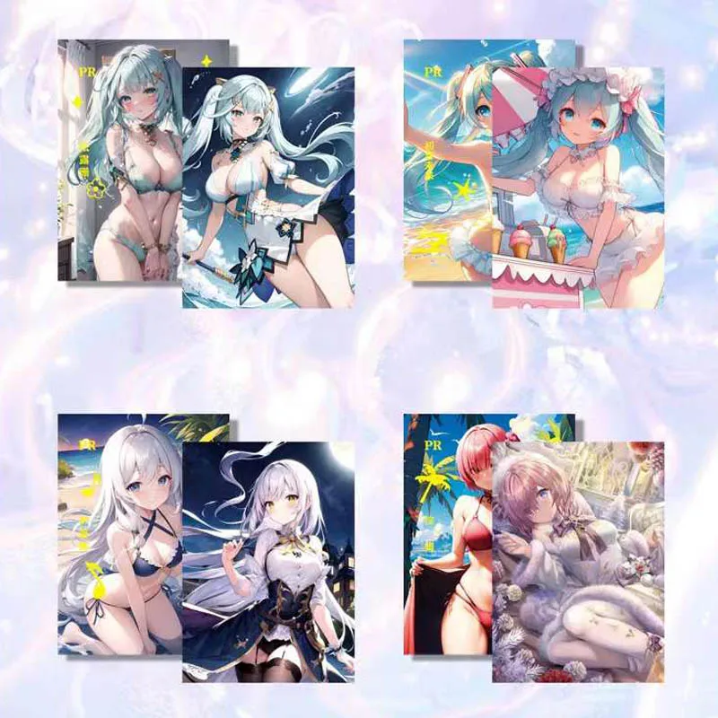 Goddess Story Collection Cards Box Ka Ji Sexy Girl A4 Dazzle Card Texture Card Charming Figure Sexy Acg Character Nsfw Card