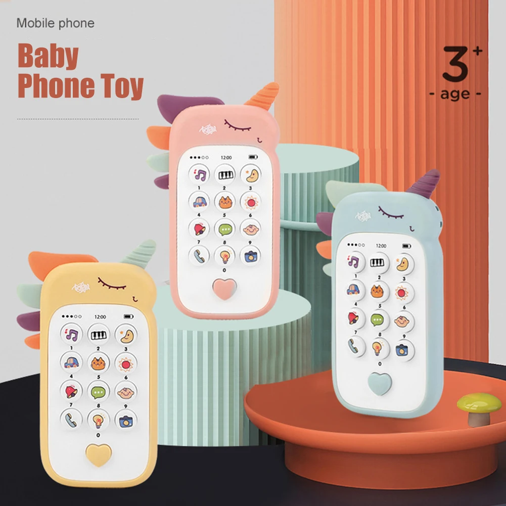 Multifunctional Simulation Phone Kids Infant Early Educational Toy  Music Sound Telephone Sleeping Toys With Teether Kids Gifts