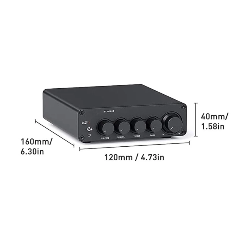 Quality 2.1 Channel Amplifier HiFi Bluetooth5.0 for Enhanced Sound Experience