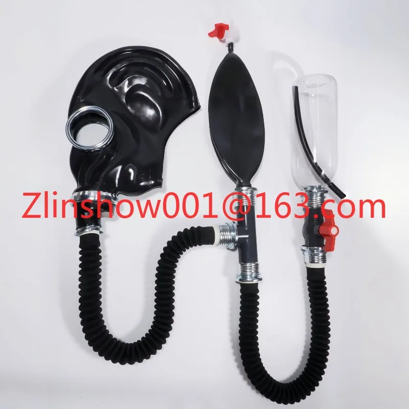 Breathing control DIY face mask, breathing bag, negative pressure bottle, rubber suit, COS accessories