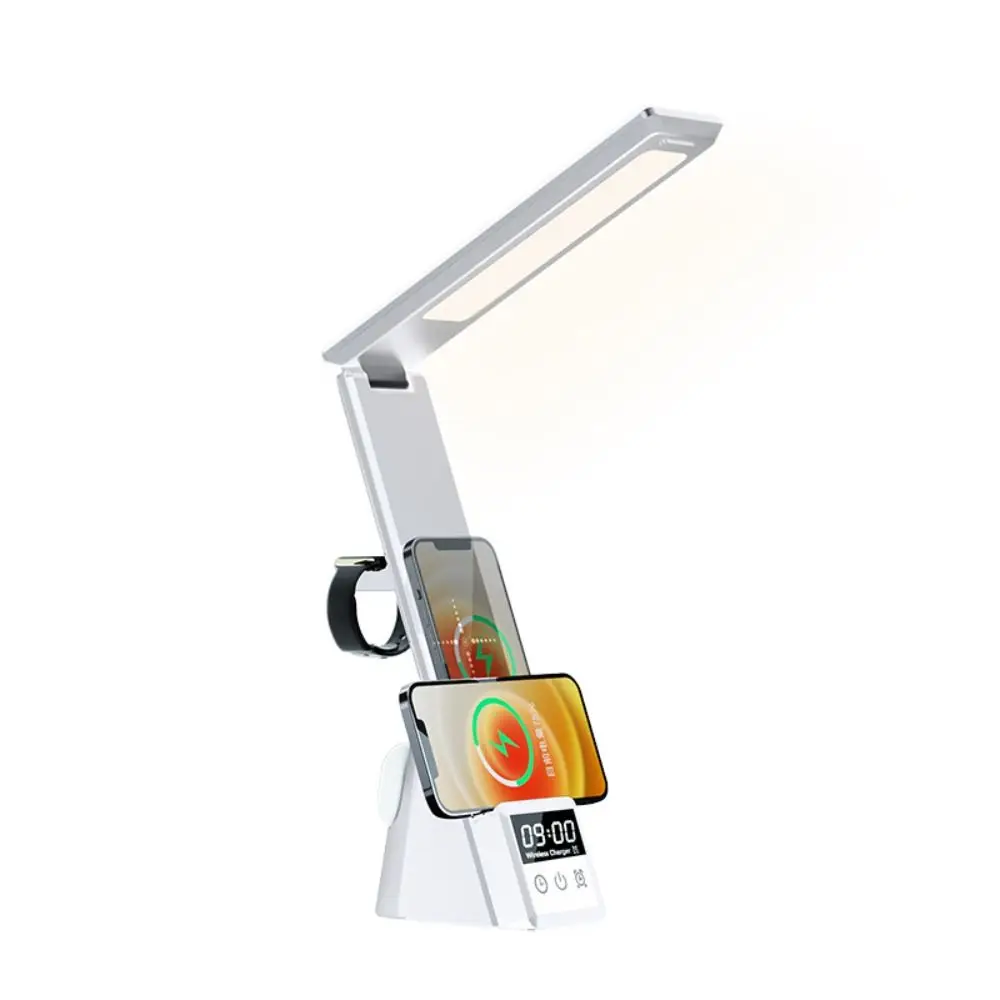 

Dimmable Multifunctional Desk Lamp Folding Design Rechargeable Wireless Charging Desk Lamp Modern Style Multi Functional