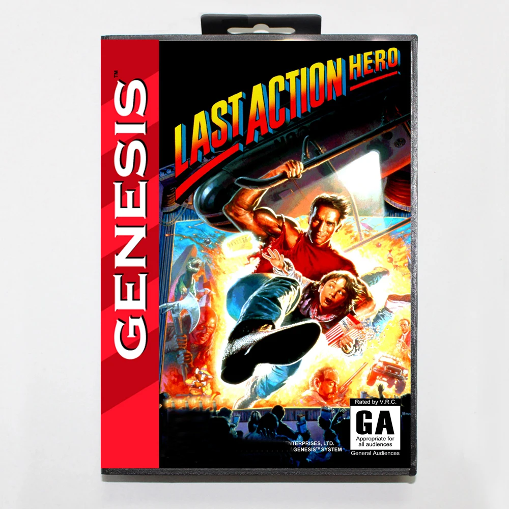Игровой картридж Last Action Hero MD с американской коробкой для 16-битной системы Sega Megadrive Genesis