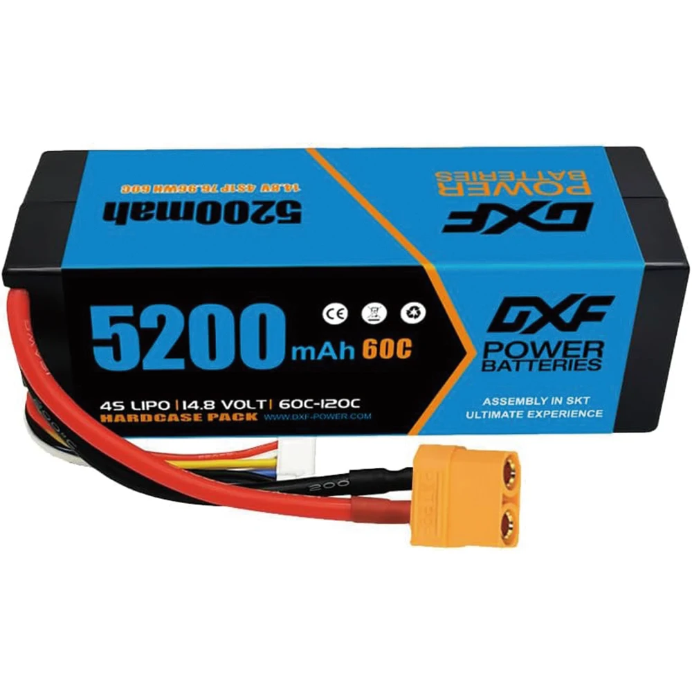 DXF 4S Lipo Batterij Grafeen 14.8V 15.2V 6500mAh 8000mAh 8400mAh 9200mAh 5mm 100C 120C 130C 140C voor 1/8 Buggy Truggy Auto Racing - afbeelding 1