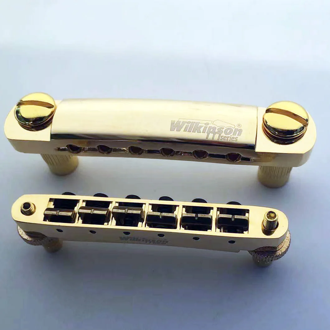 Wilkinson Gold Bridge WOGT1+WOGB1 tune-a-matic e Go-To style in acciaio inossidabile per chitarra elettrica LesPaul SG