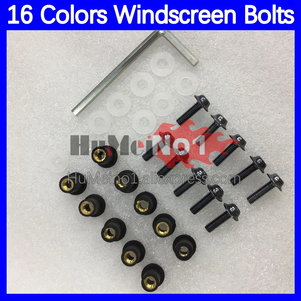 31pcs Motorcycle Windscreen Bolts For HONDA VFR800 VFR 800 VFR800RR 2002 2003 2005 2006 07 08 09 10 11 12 Windshield Screws Nuts