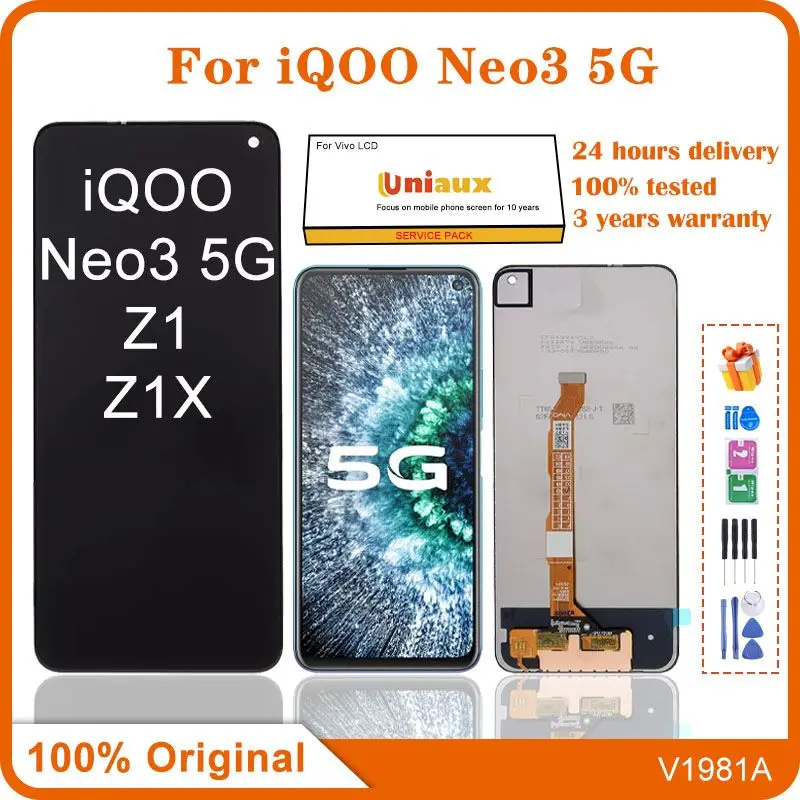 Reposição do Conjunto do Digitador da Tela Táctil Vivo Iqoo Neo3 5g z1 Z1x V1981a V1986a V2012a 657 Peças de