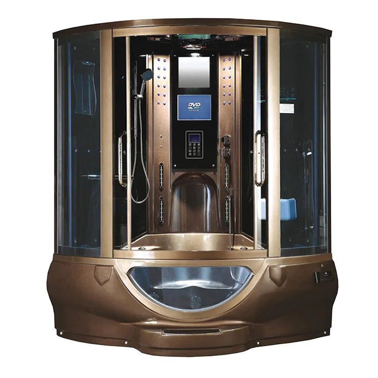 Luxury Whole Complete Enclosed Glass Steam Shower Steam Shower With Tub And Led Light Steam Bath Shower Room