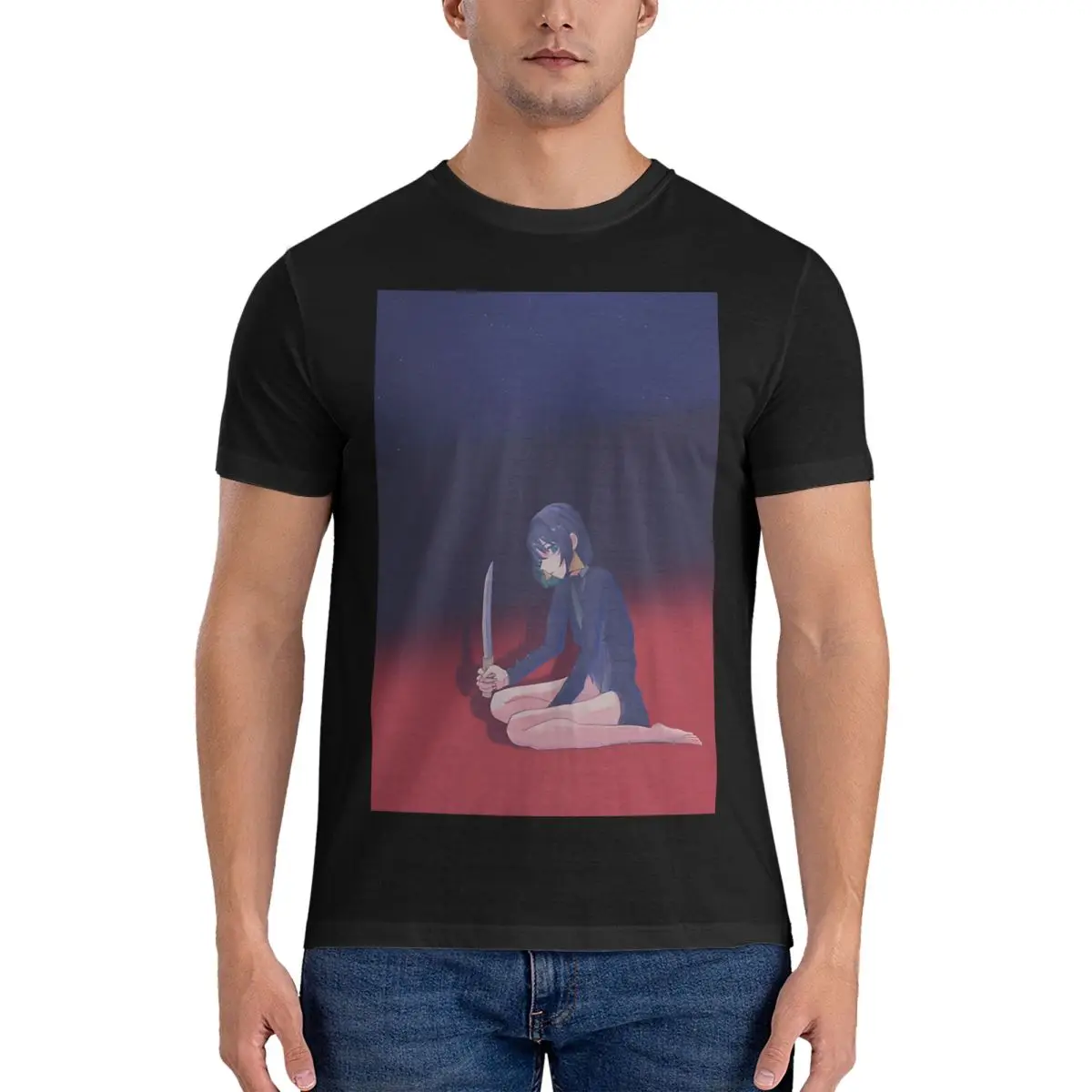 Ritual Men T Shirt Harakiri Creative Tee Shirt Short Sleeve O Neck T-Shirt Pure Cotton Summer Clothes