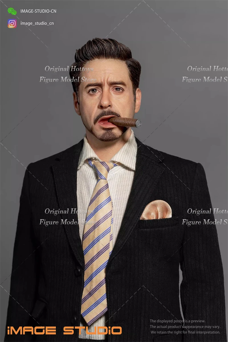 재고 있음 IMAGE STUDIO 1/6 스케일 남성 군인 헤드 조형 아이언 히어로 토니 헤드 카빙 12인치 액션 피규어 모델 인형