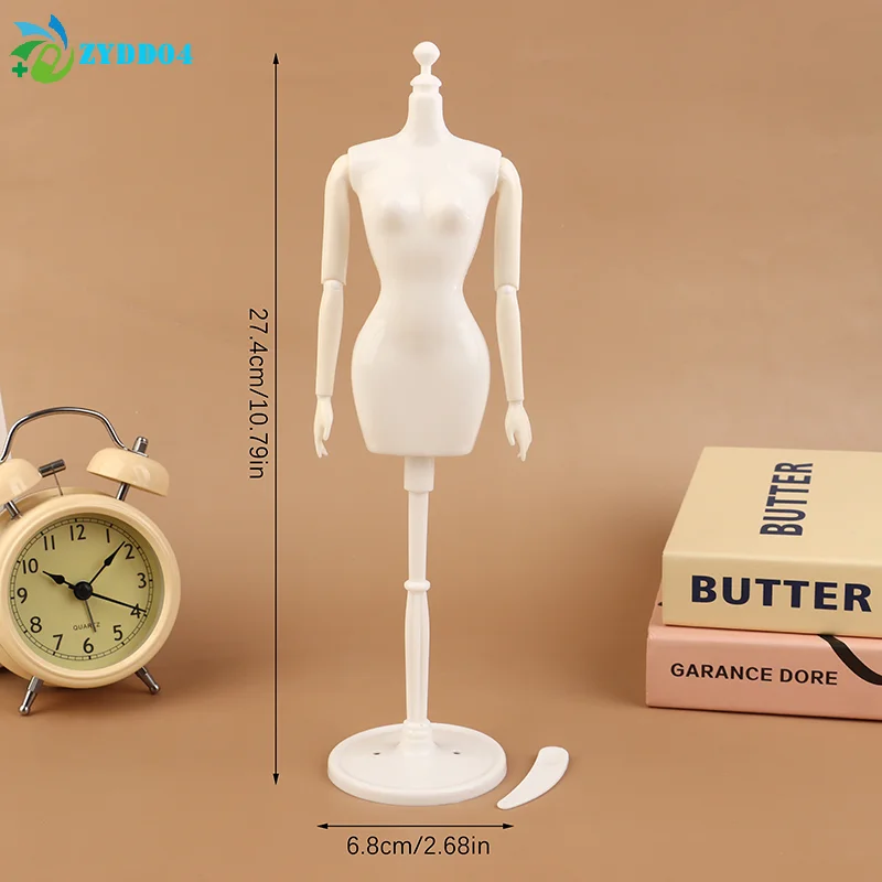 ● 1 قطعة مانيكان دمية بمقياس 1:6، حامل معطف، دعامة تنورة لبيت الدمى، حامل مانيكان للزفاف، نموذج بشري، لعرض فساتين الدمى