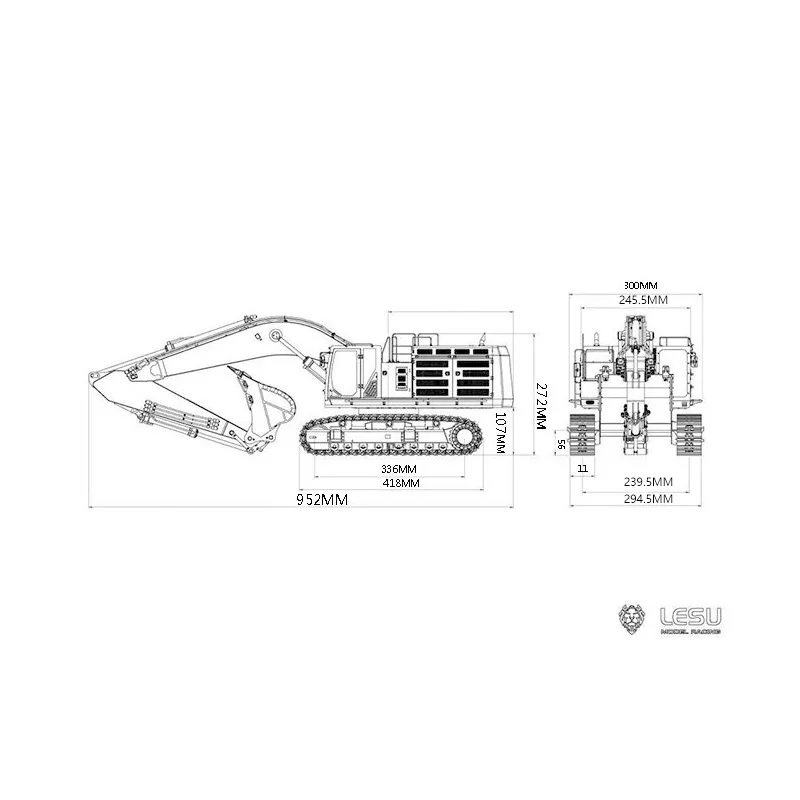 

In Stock Toy Lesu 1/14 374F Heavy Duty RC Excavator Upgraded Valves Remote Control Car Metal Truck Toy For Adults Model Th15862