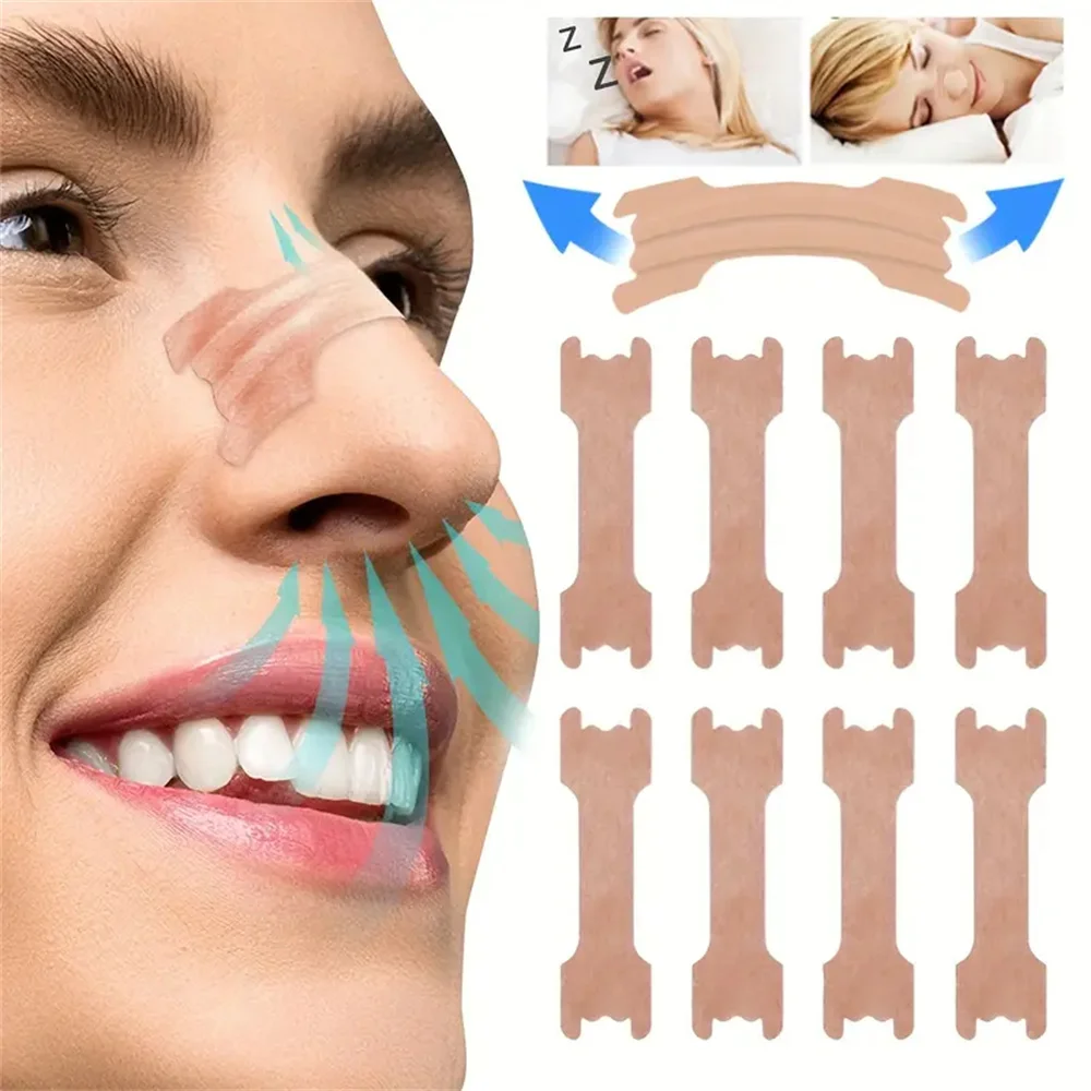 20-100pcs Snoring Stickers Breathing Nose Strips Physical Airway Expansion for Improved Nose Vent Anti-Snoring Comfort Sleep Aid