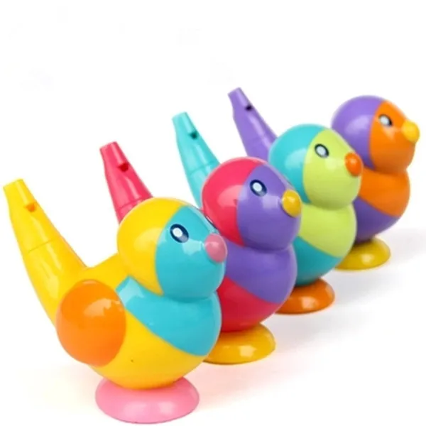 1pc 2-in-1 Normal Children Whistle and Water Whistle Baby Bath Toys Colorful Bird Hot Selling Gift Toddler