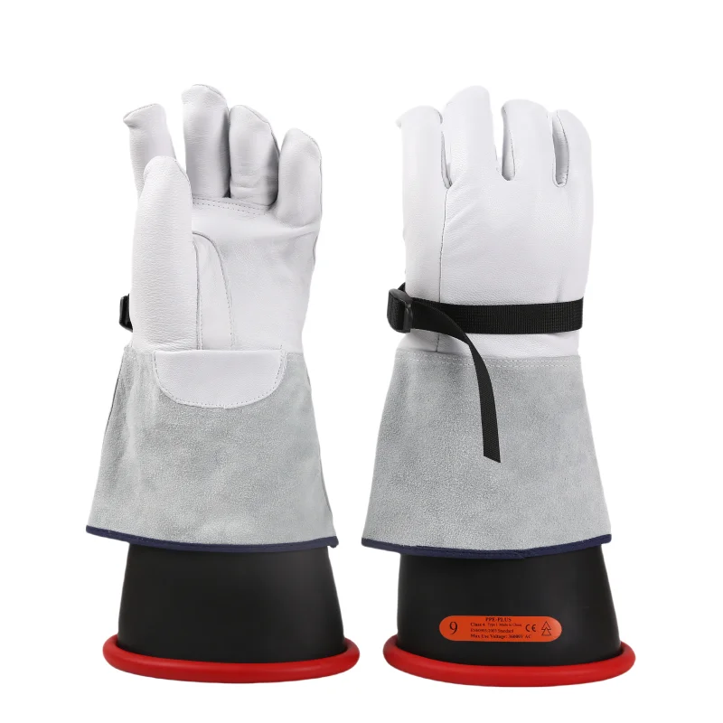 2025Guanti isolanti meccanici ad alta densità di classe 4 all'ingrosso Anti-taglio elettrico dal vivo resistenti agli urti per la sicurezza elettrica
