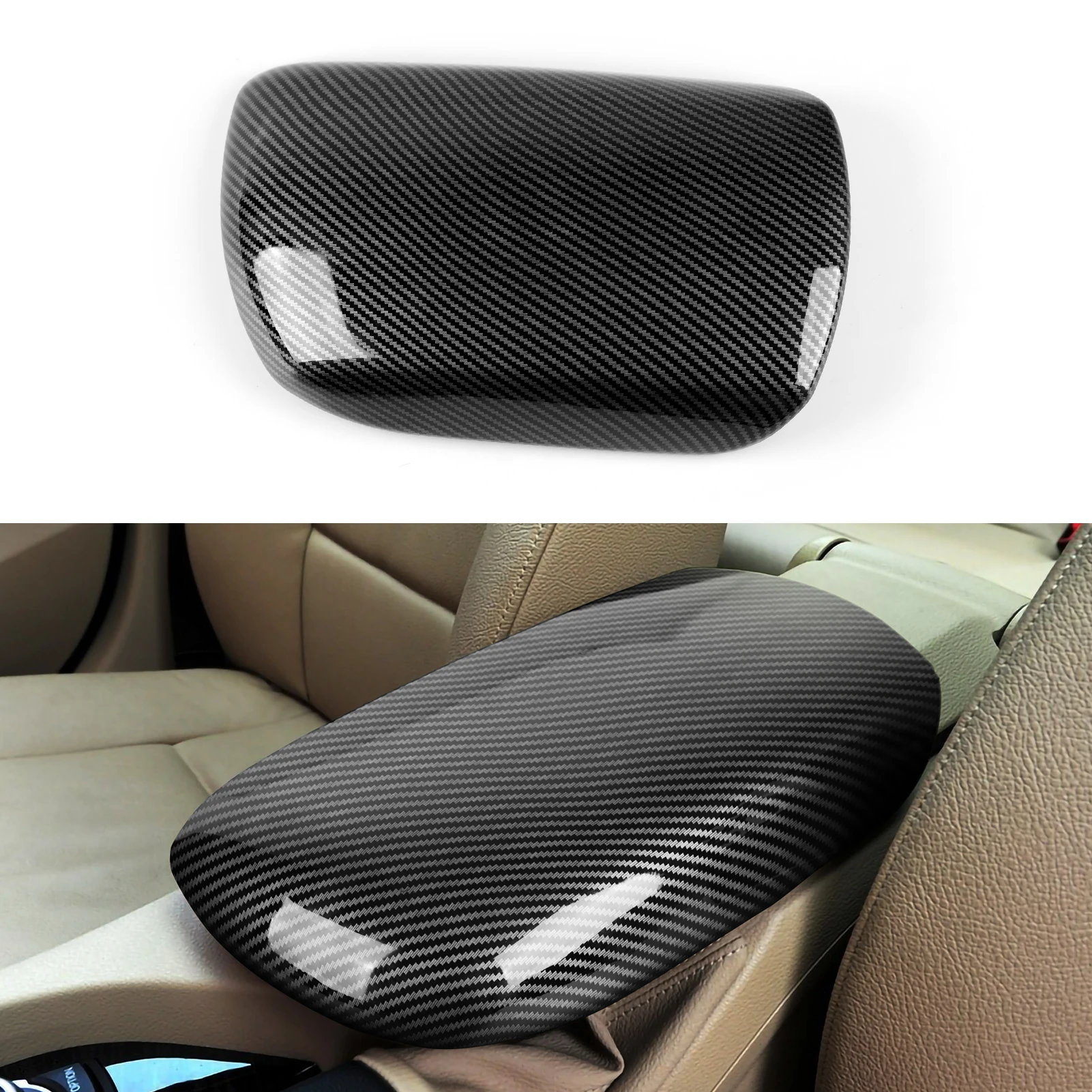 

For BMW X1 E84 2010-2015 Accessories Armrest Cover Lid ABS Carbon Fiber Color Trim Car Center Console Storage Box Cover