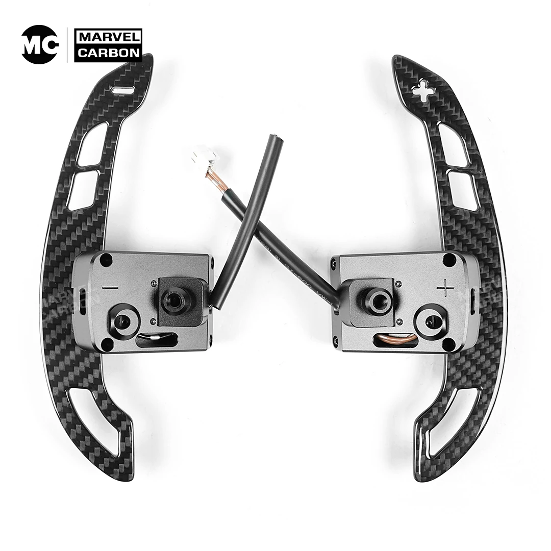 MC Fif For Nissan Micra VERSA FAIRLADY Rogue Teana X-trail  Altima Glossy Carbon Fiber Steering Wheel Magnetic Shift Paddle