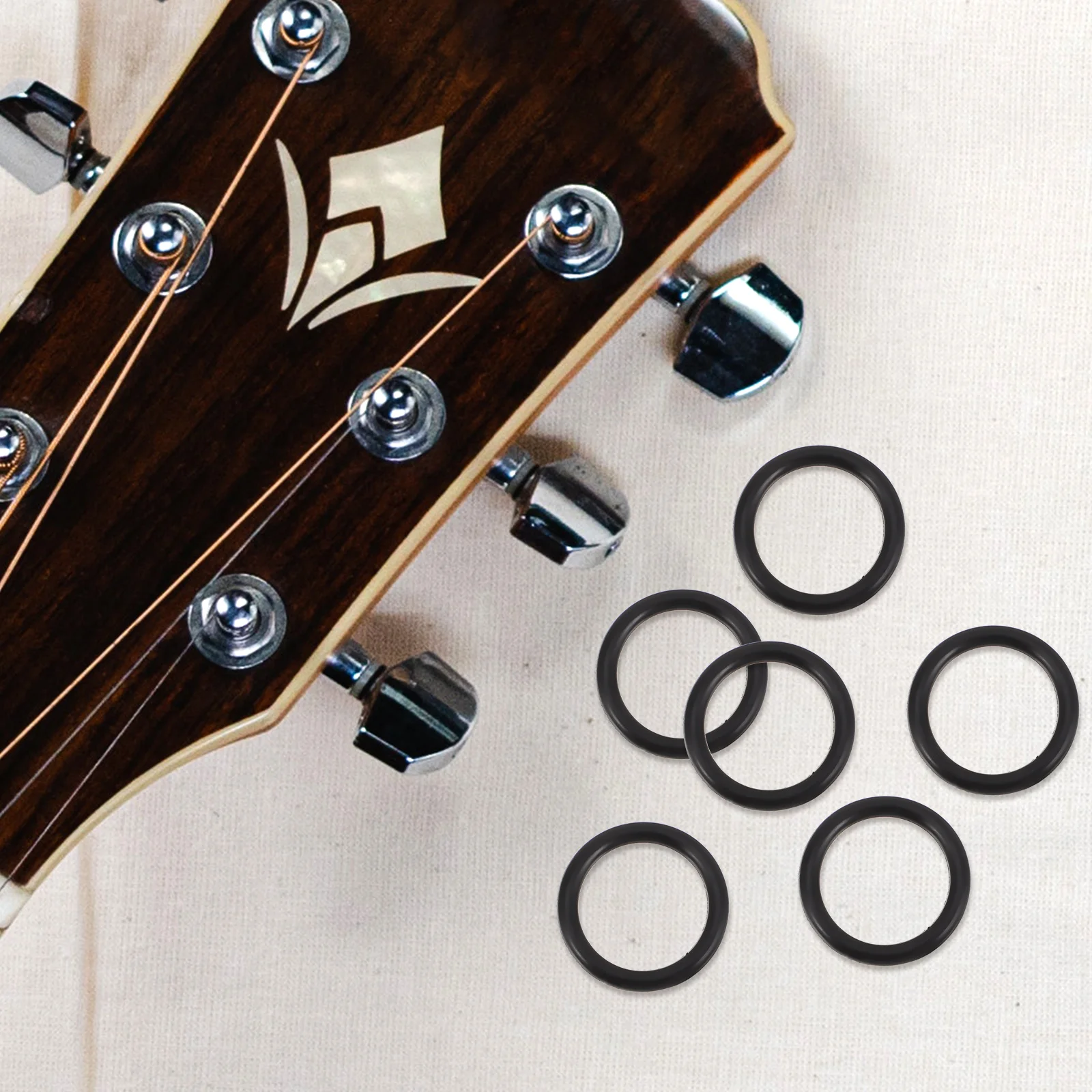 

100 Pcs Guitar Knob Accessories Rubber Design Rings Sealing Gasket Pickup Accessory