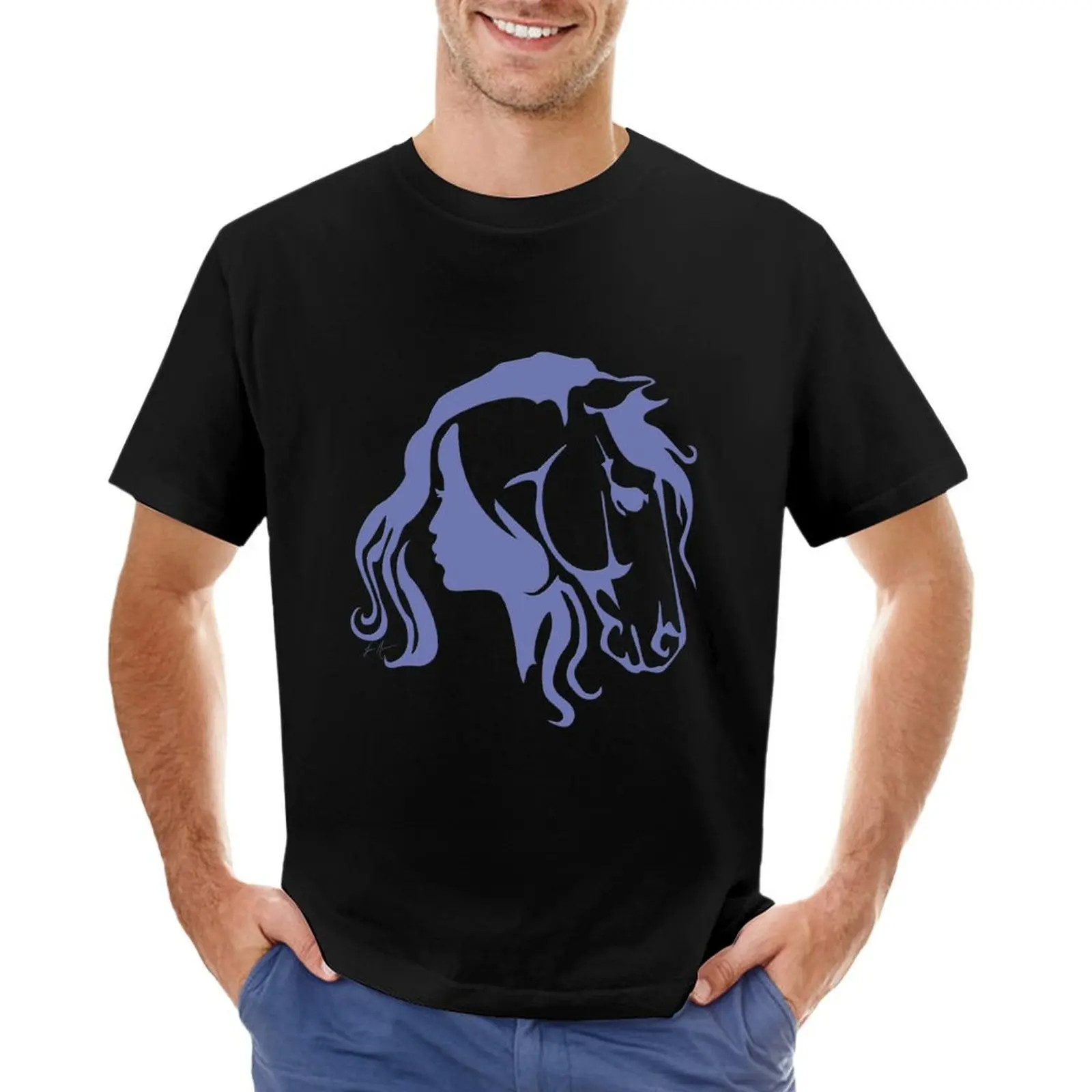 Of Women and Horses T-Shirt blue archive tops graphic tee shirt boys animal print t shirts for men graphic