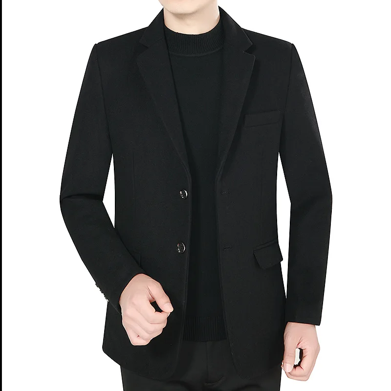 เสื้อสูทผู้ชาย ฤดูใบไม้ร่วง ปี 2025 ไม่ต้องรีด ปกพับได้ เสื้อคลุมผู้ชาย สไตล์วินเทจ สีพื้น สำหรับธุรกิจลำลอง ใส่ทำงาน ใส่ไปออฟฟิศ เบลเซอร์ผู้ชาย