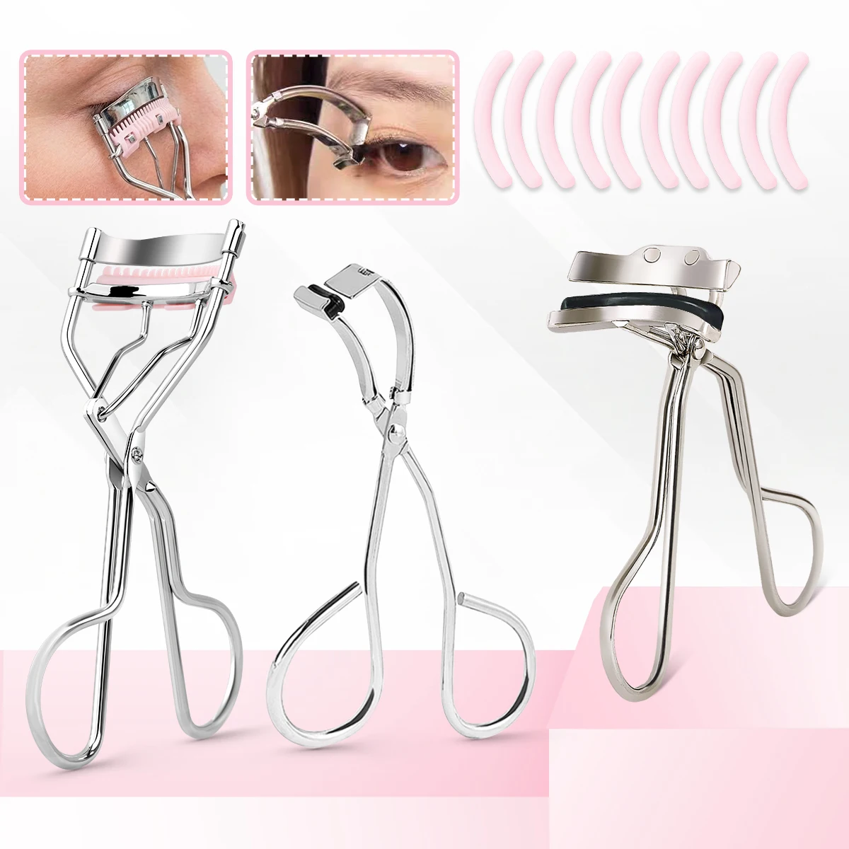 2/3/7/13 Stück tragbare Wimpernzange, einfach zu kräuseln, langanhaltendes Styling, geeignet für alle Augentypen, ideal für Schönheitsliebhaber.