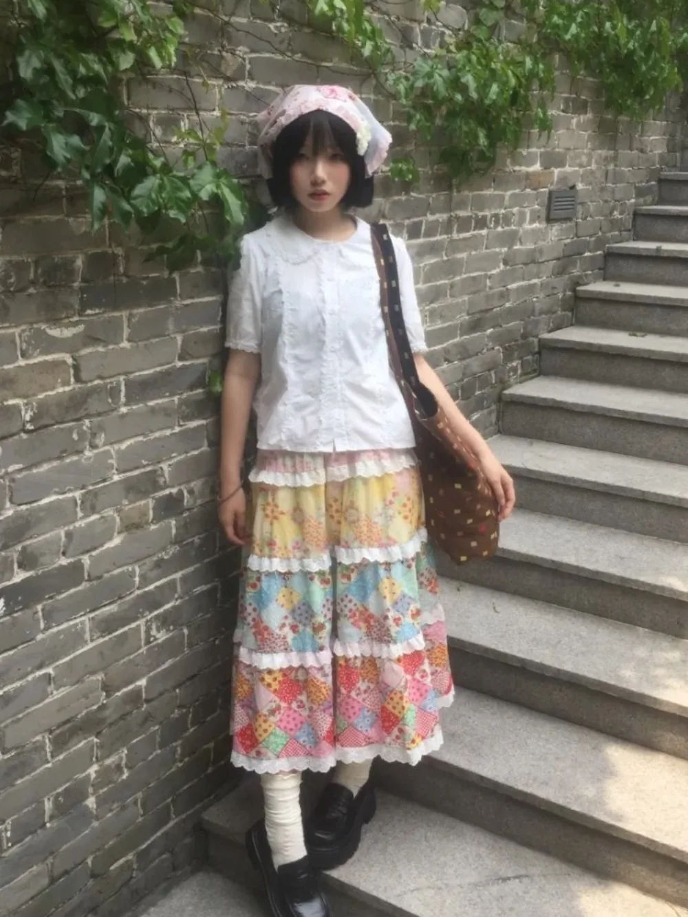 

Винтажная лоскутная клетчатая летняя юбка, кружевная повседневная тонкая бальное платье с тортом, женские юбки, литературная High Street Mujer Falda