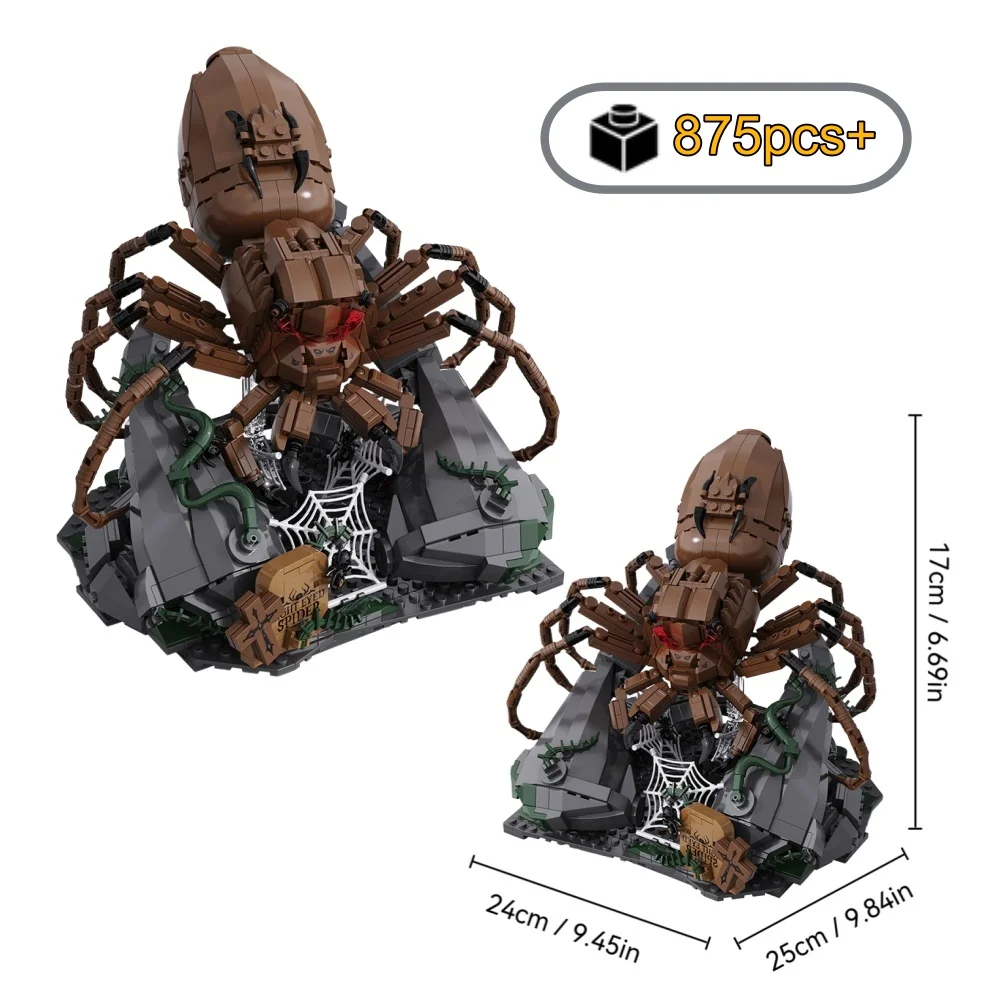 

FUNXINEE DIY механический паук животные строительные блоки наборы кирпичей модель сборочные украшения для детей подарки на Рождество и день рождения