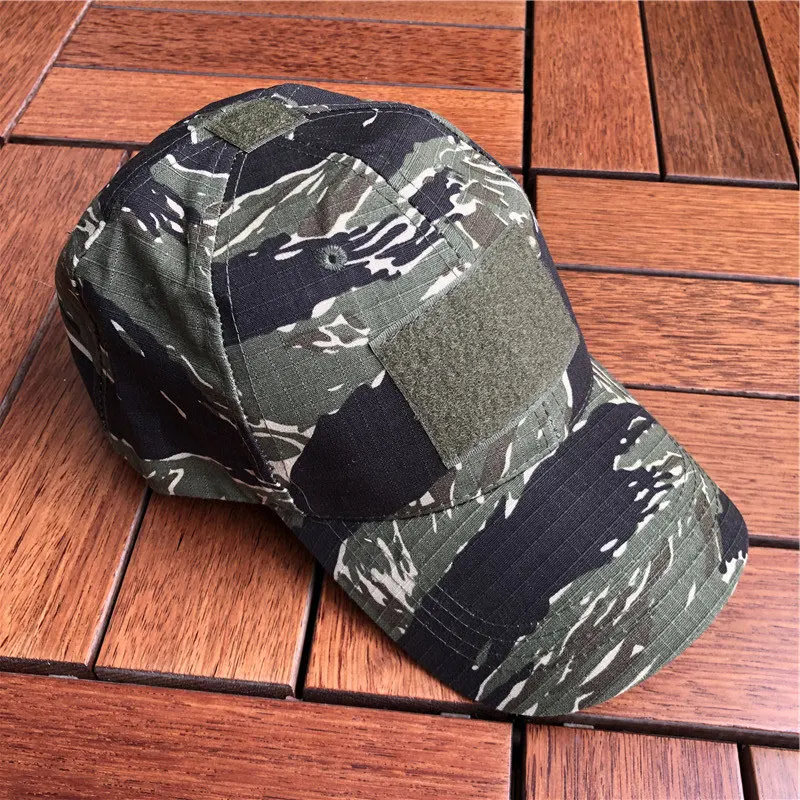 Jungle Tiger-striped Baseball Cap, Tactical Baseball Cap, Sun Protection Outdoor Hiking, Trekking, and Fishing Cap