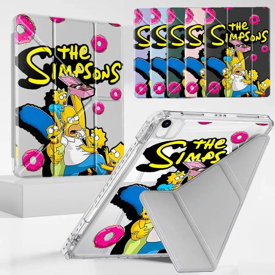 

Чехол для планшета Simpson для iPad Mini 6 7 Pro 2025 Air 4 5 M3 M2 1 2 M4 11 дюймов Pro 11th 10th 9th 8th 7th 12.9 дюймов Y-Fold Cover Cool
