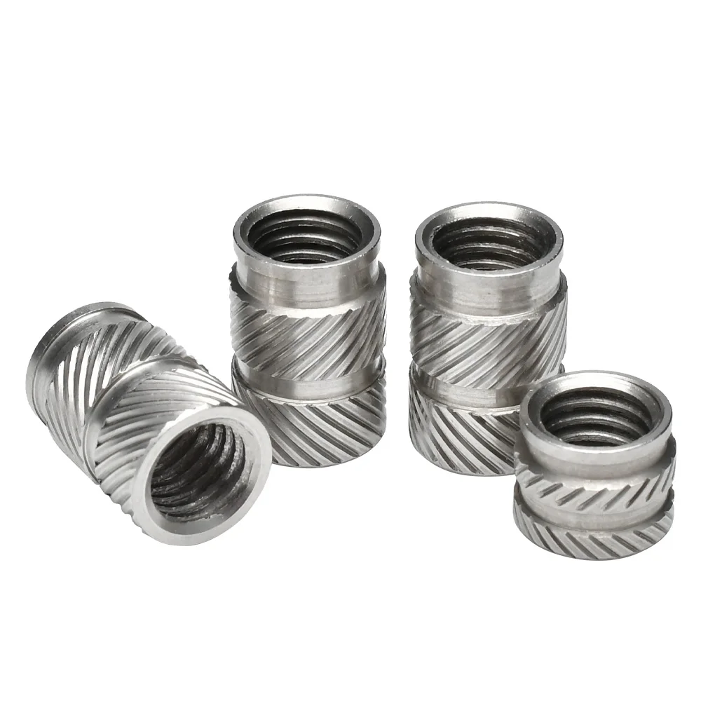 304 Stainless Steel Threaded Insert Nut M2.5 M3 M4 M5 M6 M8 M10 Hot Melt Injection Molding Embedment Heat Set Nut for 3d Printer