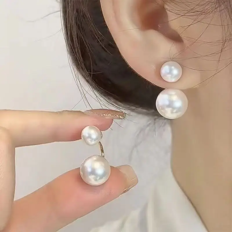 1 пара французских роскошных жемчужных серег-гвоздиков, минималистичный высококачественный дизайн, шикарные серьги-сердечки для женщин, элегантные ювелирные изделия, подарки